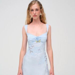 FOR LOVE & LEMONS Claudia Mini Dress In Blue NWT